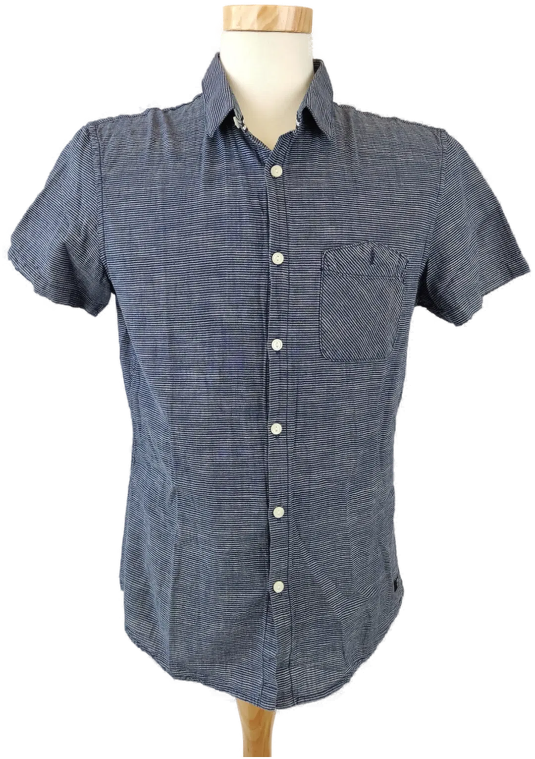 Tom Tailor Denim dunkelblau längsgestreift - M (Slim fit) - Bild 1