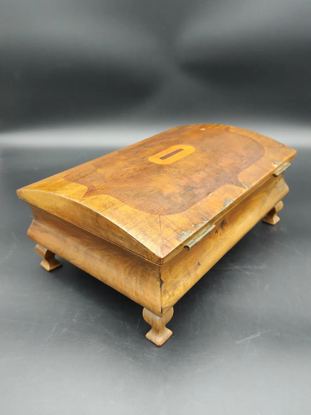 Vintage Aufbewahrungsschatulle aus Holz mit Schlüssel - Bild 4