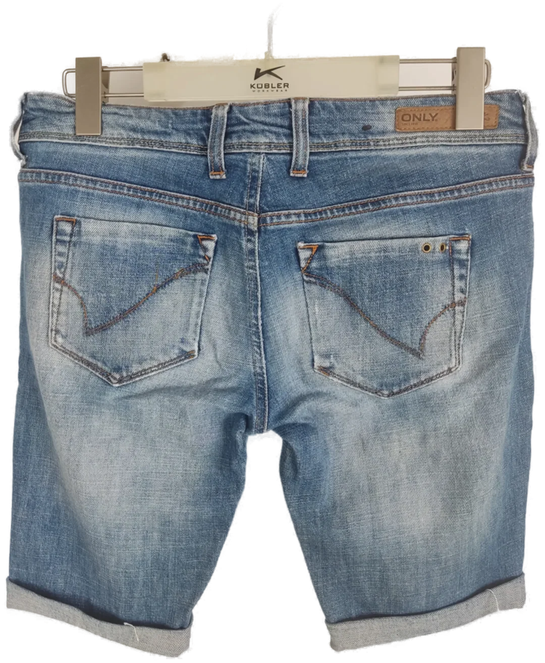 ONLY Damen Stretch Jeans Shorts in Blaumeliert, Größe W30L/34 – Bild 2