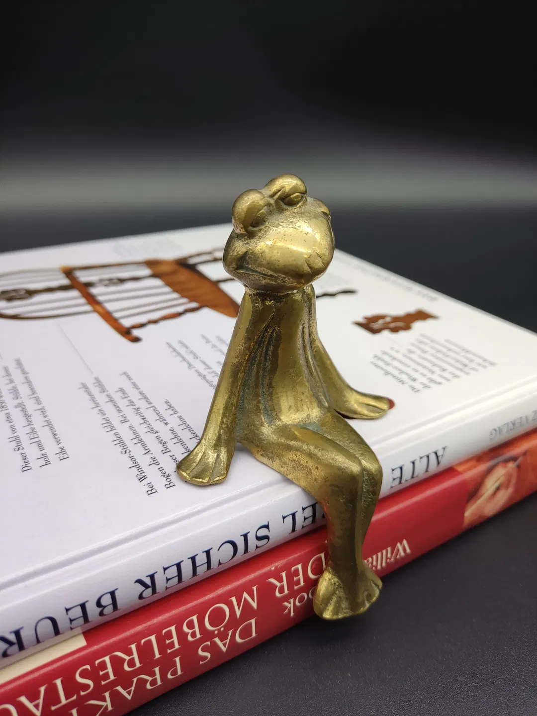 Kantenhocker aus Messing - Frosch - Bild 4