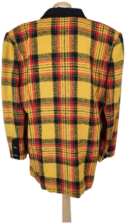  Nina Biasini Damen Blazer rot-gelb-schwarz kariert - XL/42 - Bild 2