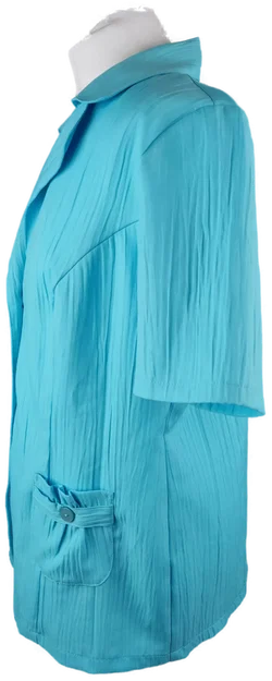 Damenbluse in Türkis aus Polyester, Größe 44 | Elegant & Casual – Vorschau 2