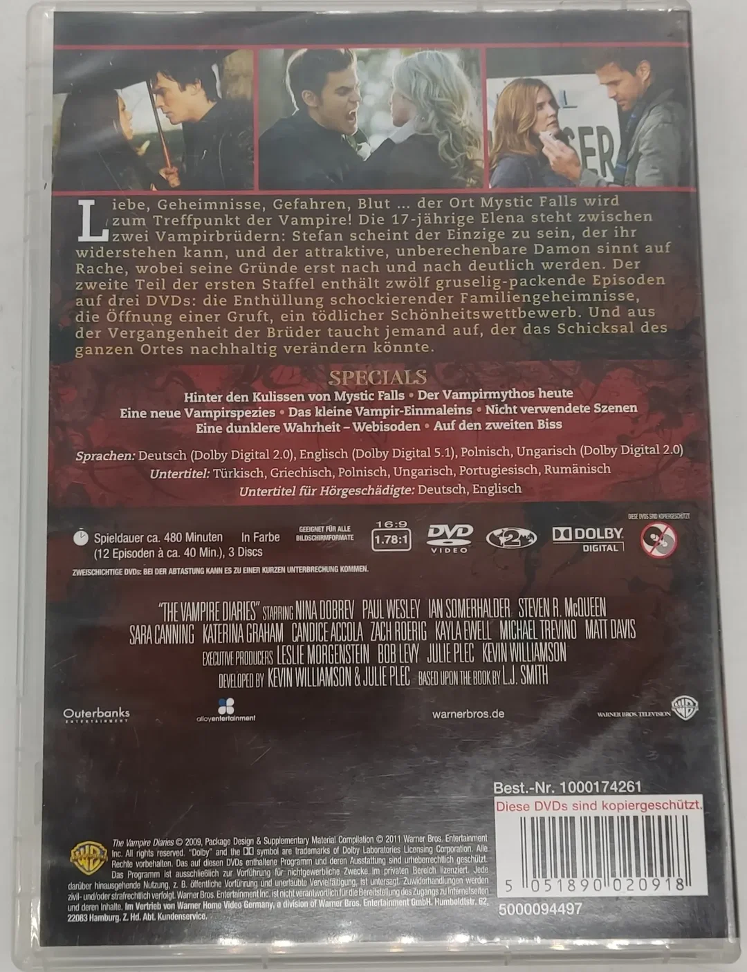 3 DVD's "The Vampire Diaries" Die erste Staffel Teil 2  – Bild 3