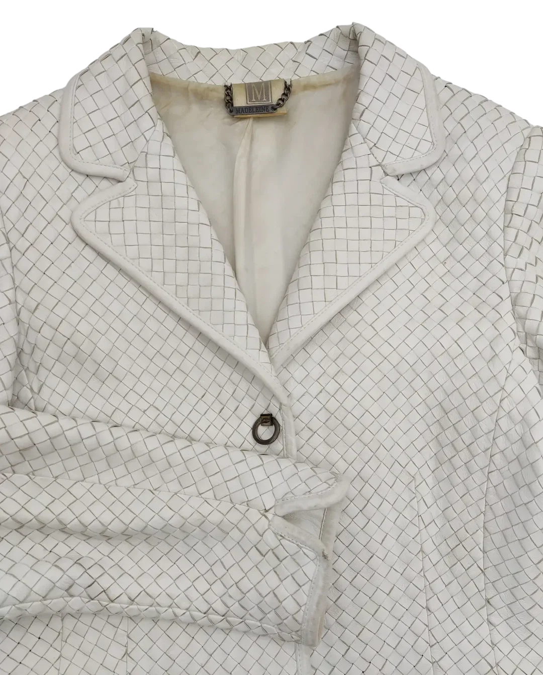 Madeleine Vintage Damen Lederjacke, weiß - Gr. XL  – Bild 3