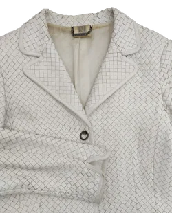 Madeleine Vintage Damen Lederjacke, weiß - Gr. XL  - Bild 3