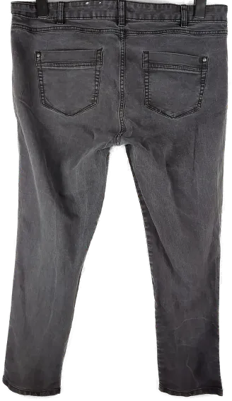 Jeans 'Bexleys Edition' lang mit Stretch, dunkelgrau mit Taschen, Größe 46 – Bild 3