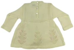 Vintage Angel - Baby Strickkleid mit Stickerei, zitronengelb - Bild 2