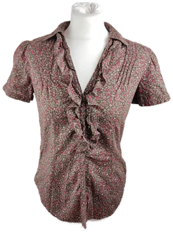 Esprit Damenbluse Baumwolle Blumenmuster Größe 36 | Retro-Charme – Vorschau 1
