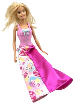 Mattel Barbie-Puppe mit pinkem Kleid - Bild 1