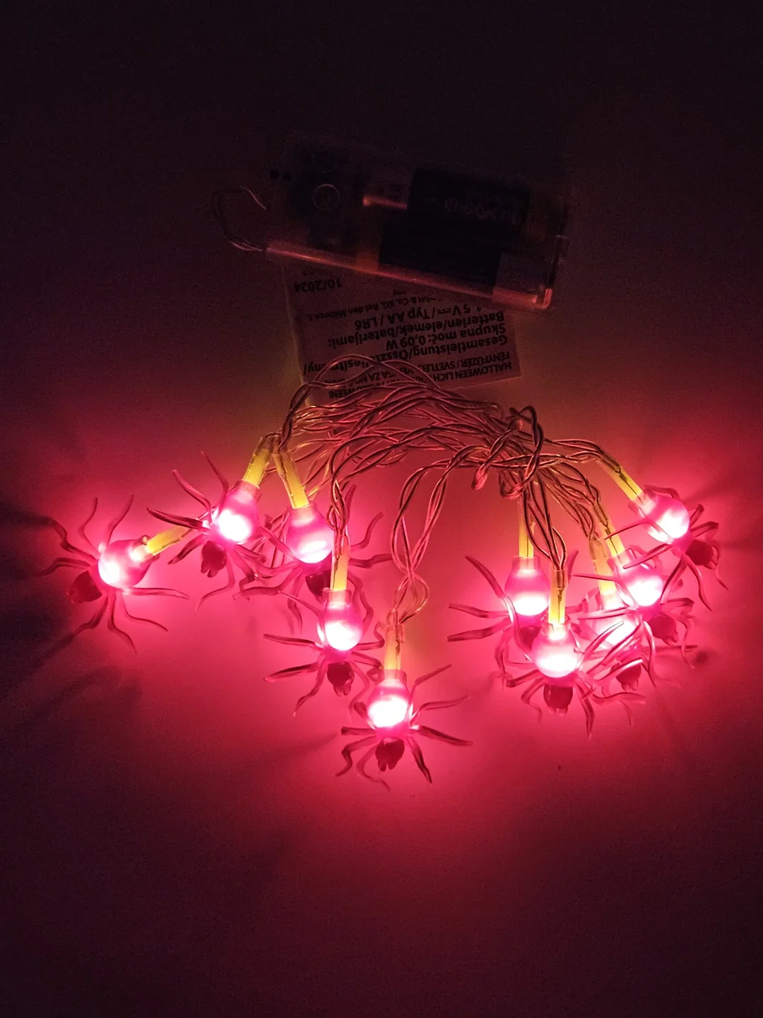 LED-Dekolichterketten für Halloween Set #4 (Geister, Fledermäuse, Kürbisse und Spinnen) – Bild 11