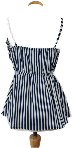 Damen Trägerbluse blau weiß gestreift- L/ 40 - Bild 2