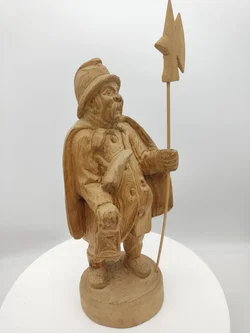 Nachtwächter Figur Handarbeit Holz 44 cm | Handgeschnitztes Unikat - Bild 3