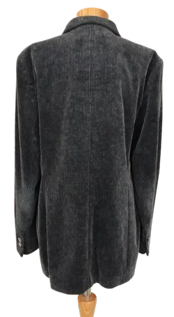 DINOMODA Damen Cordblazer, anthrazit - Gr. XL / 42 – Vorschau 2