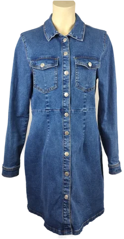 AMISU Jeanskleid Damen Gr. 42 in Blau | Denim-Klassiker – Vorschau 1