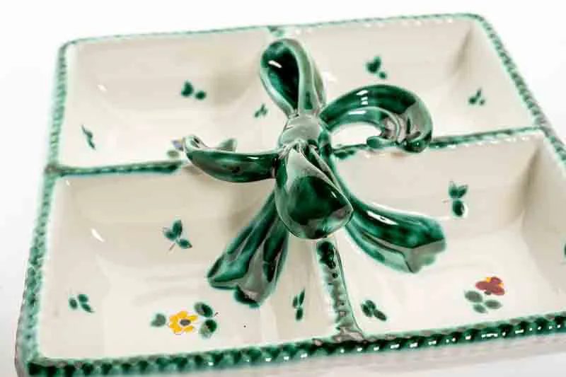 Gmundner Keramik Konvolut "Blumendekor" Schale, Kelch und Vase – Bild 4