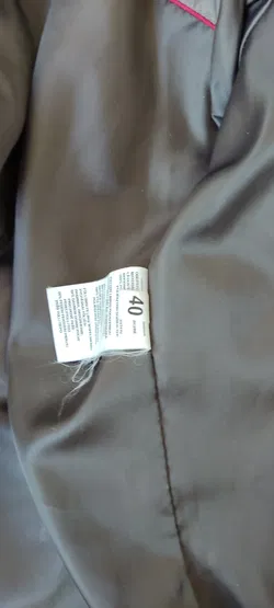 S.Milton, Luxuriöse echte Daunenjacke, erdfarben, verdeckte Knopfleiste, Damen - Gr.40 - Bild 6