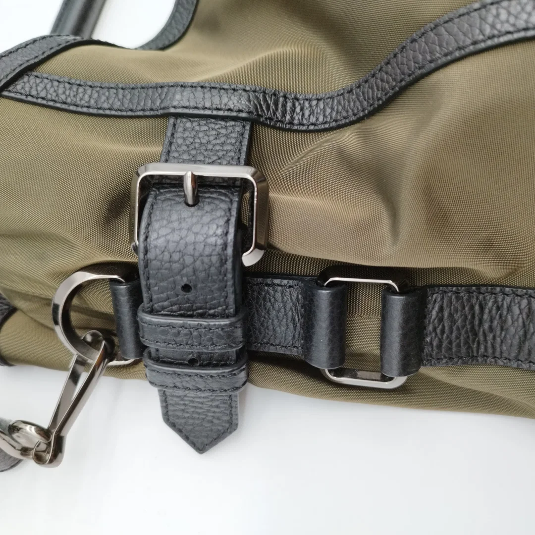 Burberry Tote Bag | Leder/Nylon | Olivengrün – Bild 4