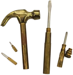5-in-1 Mini Hammer Messinghammer – Uhrmacher & Schmuckwerkzeug – mit Schraubendrehern - Bild 2