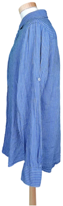 Jean Carriere Herren Hemd blau getreift - L - Bild 3