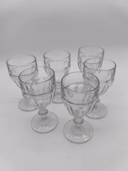 6 Stk. Libbey Gibraltar Kelchgläser/Weinkelche, DuraTuff USA, Formnr. 27