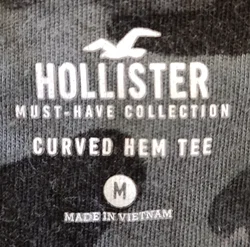 Hollister Herrenshirt grau/schwarz Gr. M – Vorschau 3