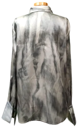 Sisley Damenhemd grau gemustert Gr. M - Bild 2