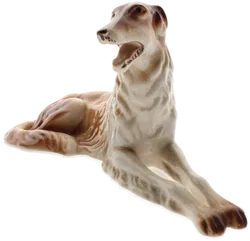 Porzellanfigur Windhund / Greyhound – liegend  - Bild 2