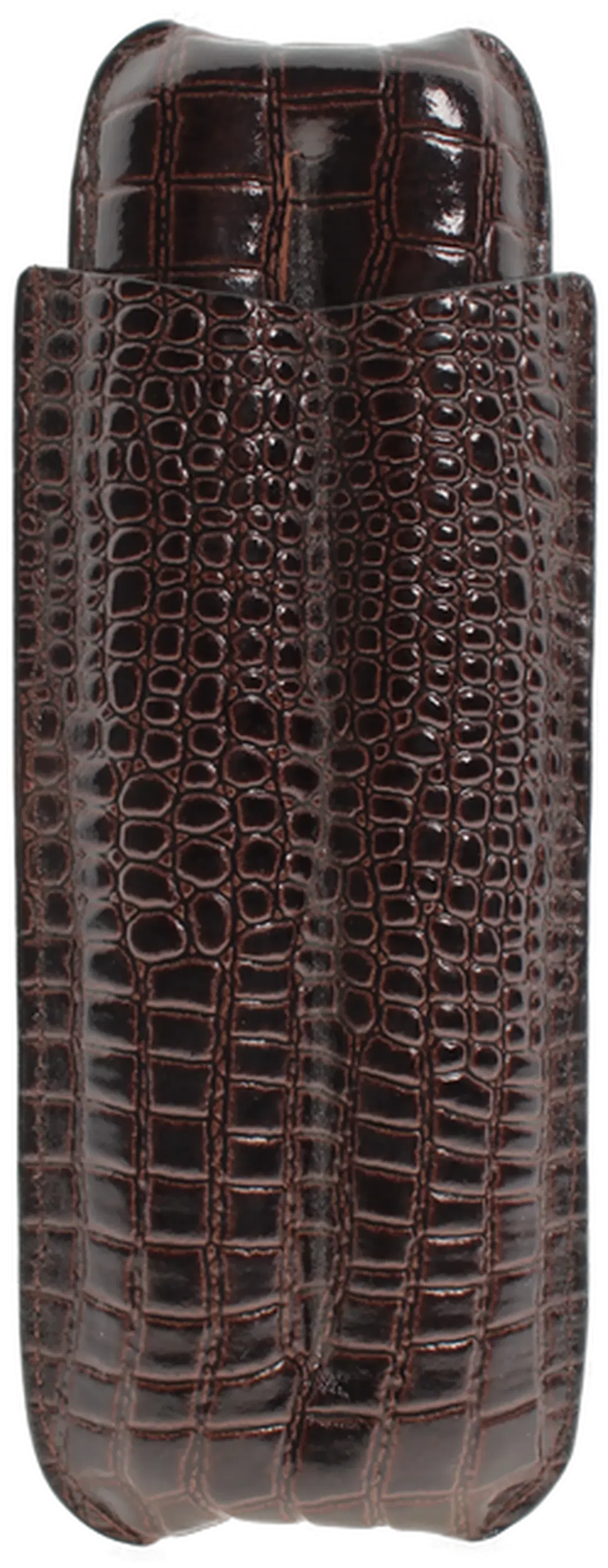 Edles Zigarrenetui für 2 Zigarren, klassisches Design in Krokodilleder-Optik - Bild 2