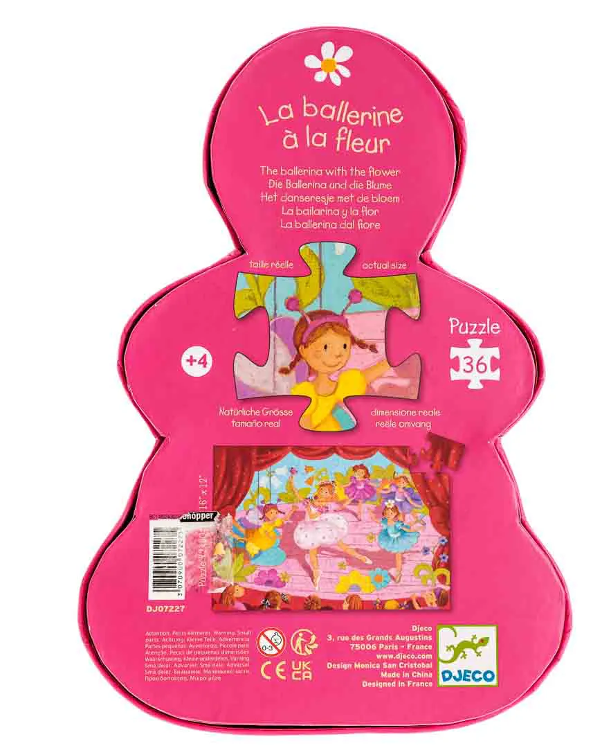 Djeco Puzzle Die Ballerina und die Blume – dj07227 - 36 Teile – Bild 2