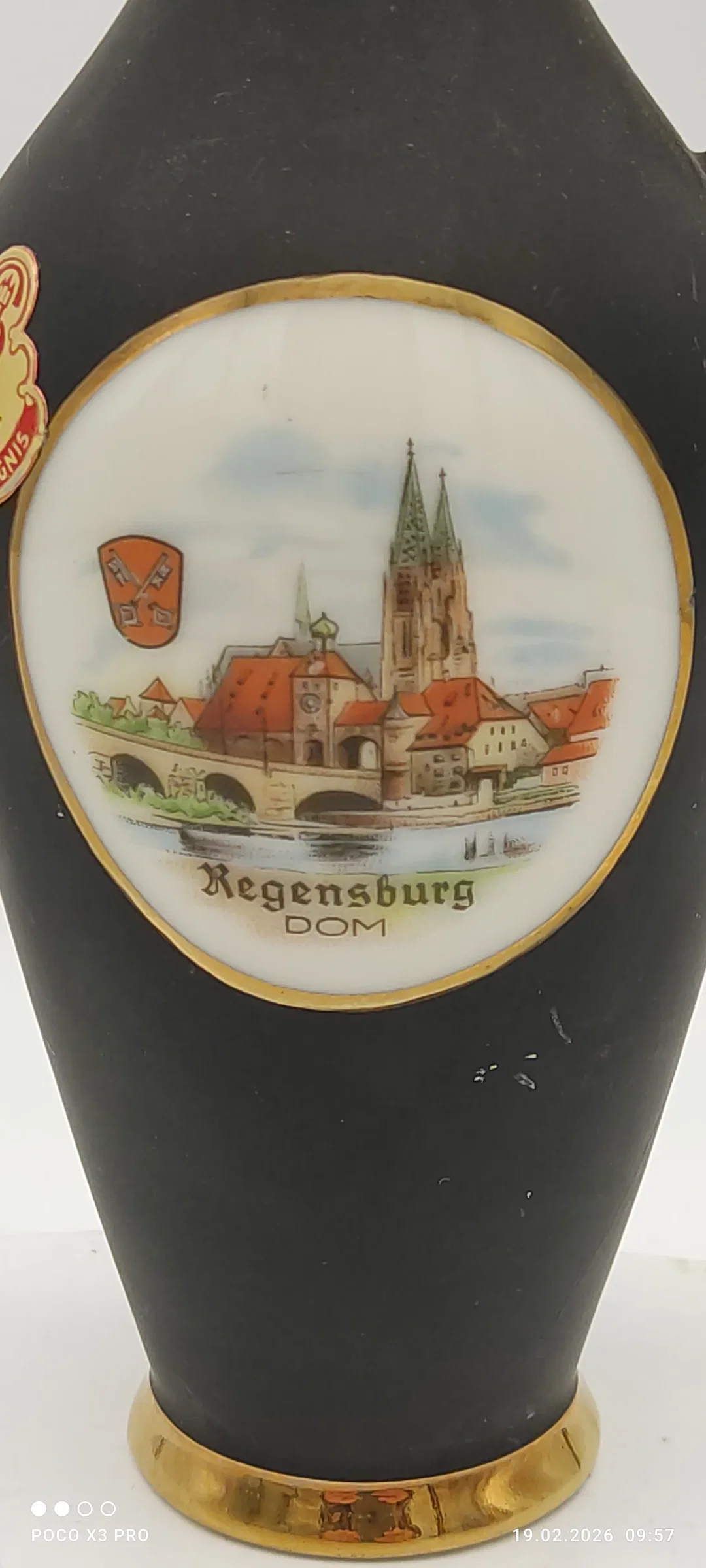 Porzellanvase Regensburg-Motiv | 24K-Gold Einmaliges Andenken – Bild 5