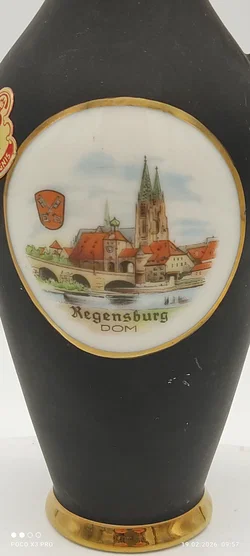 Andenken Vase - Regensburg mit 24 K Gold - Bild 6