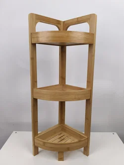 Regal, kleines Eckregal Bambus, Höhe 77cm
