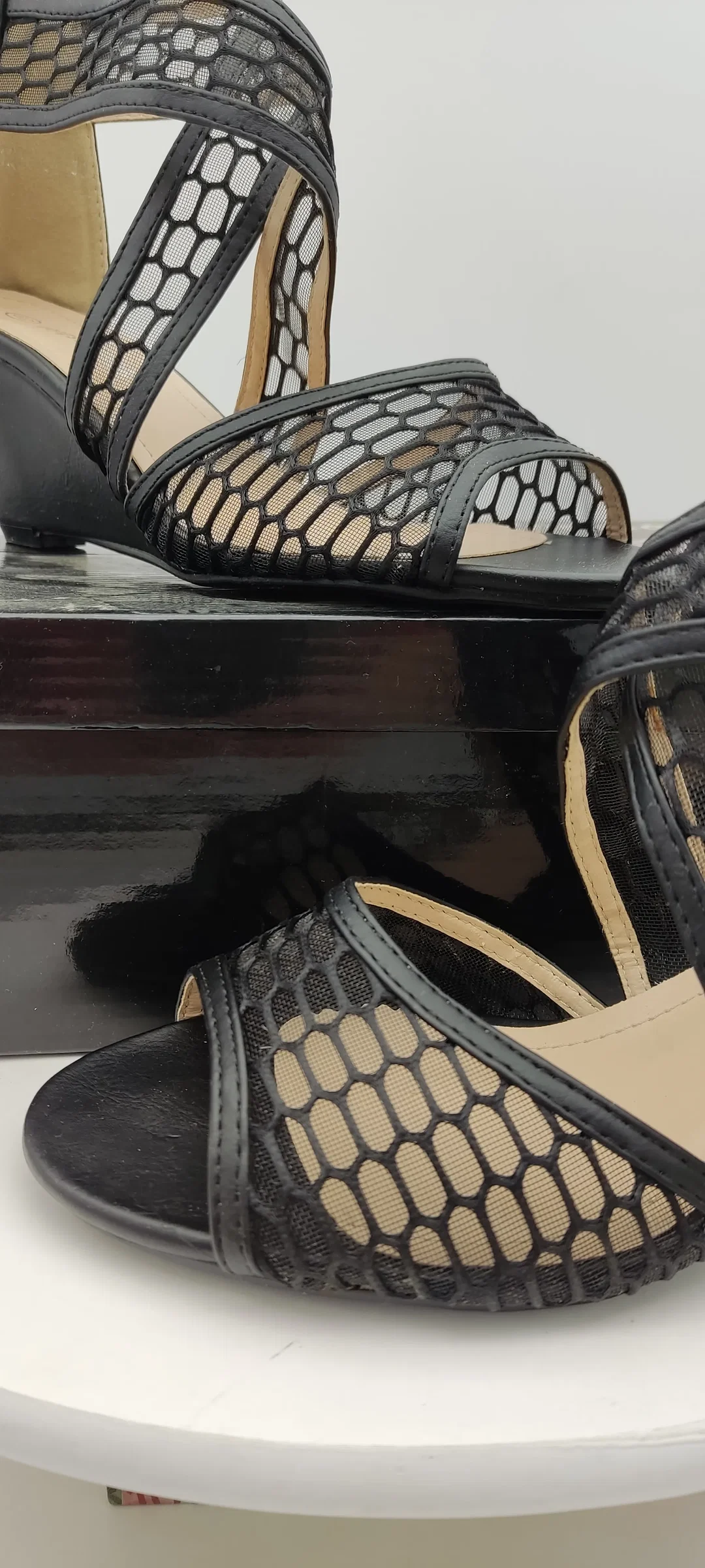 Damen Sandalen Mischfaser Gr. 39 | Sommer-Eleganz – Bild 4