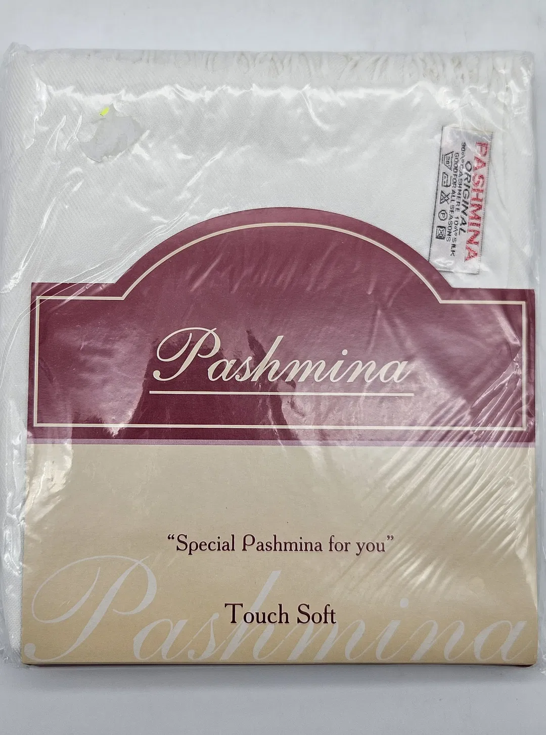 Pashmina - Damen Kaschmirschal - weiß - Bild 4