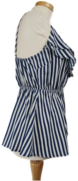 Damen Trägerbluse blau weiß gestreift- L/ 40 - Bild 3