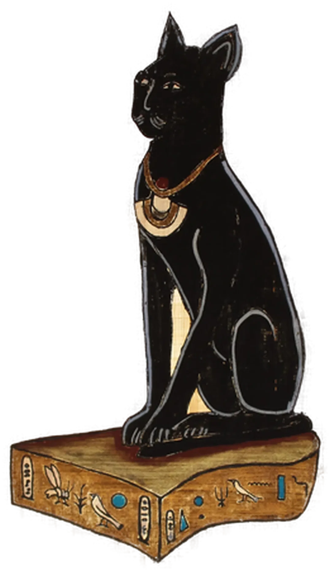 Ägyptisches Papyrusbild – Göttin Bastet, handgemalt, 26 × 22,5 cm, mit Originalhülle – Bild 3