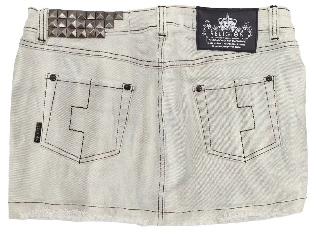 Religion Damen Jeans Rock off-white - Gr. 28 – Bild 2