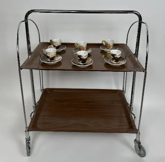 Vintage Klappbare Dinett-Servierwagen - 1970er Jahre - Bild 4