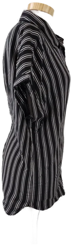 Yessica Damenbluse schwarz, weiß längsgestreift - Gr. L  - Bild 2