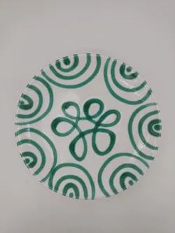 Gmundner Keramik - Desserteller grün geflammt, 2 Stück - Bild 2