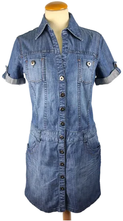 Minikleid s.Oliver Baumwolle Jeans-Look | Jeans-Chic - Bild 1