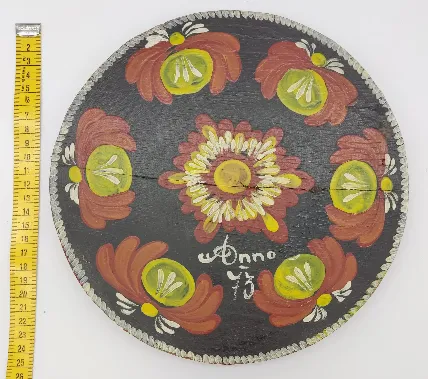 Decko "Holzteller handbemalt, beidseitig bemalt Ø 24 cm" – Bild 2