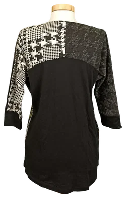 Desigual Damen Oberteil schwarz/weiß gemustert Gr. S – Vorschau 2