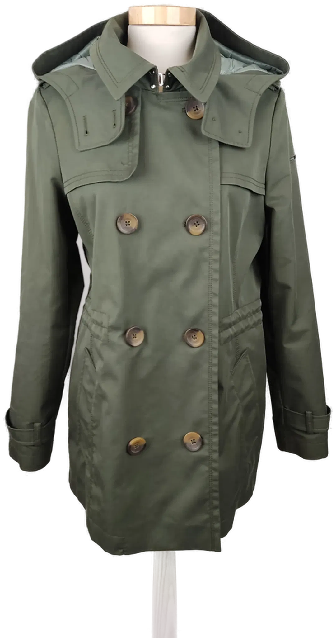 Esprit Damen Trenchcoat mit Kapuze Khaki Grün - S/36 - Bild 1