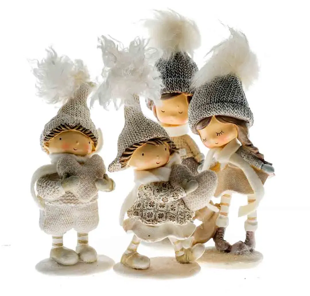 Paben Noel Winterfiguren Set aus Resin, 13–18 cm – nordischer Stil - Bild 4