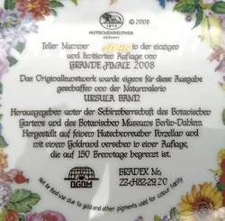 Hutschenreuther Sammelteller - „Grande Finale 2008“ von Ursula Band (Teller 1044) – Vorschau 3