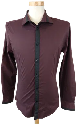 SMOG Herrenhemd weinrot - M (Slim fit) - Bild 1