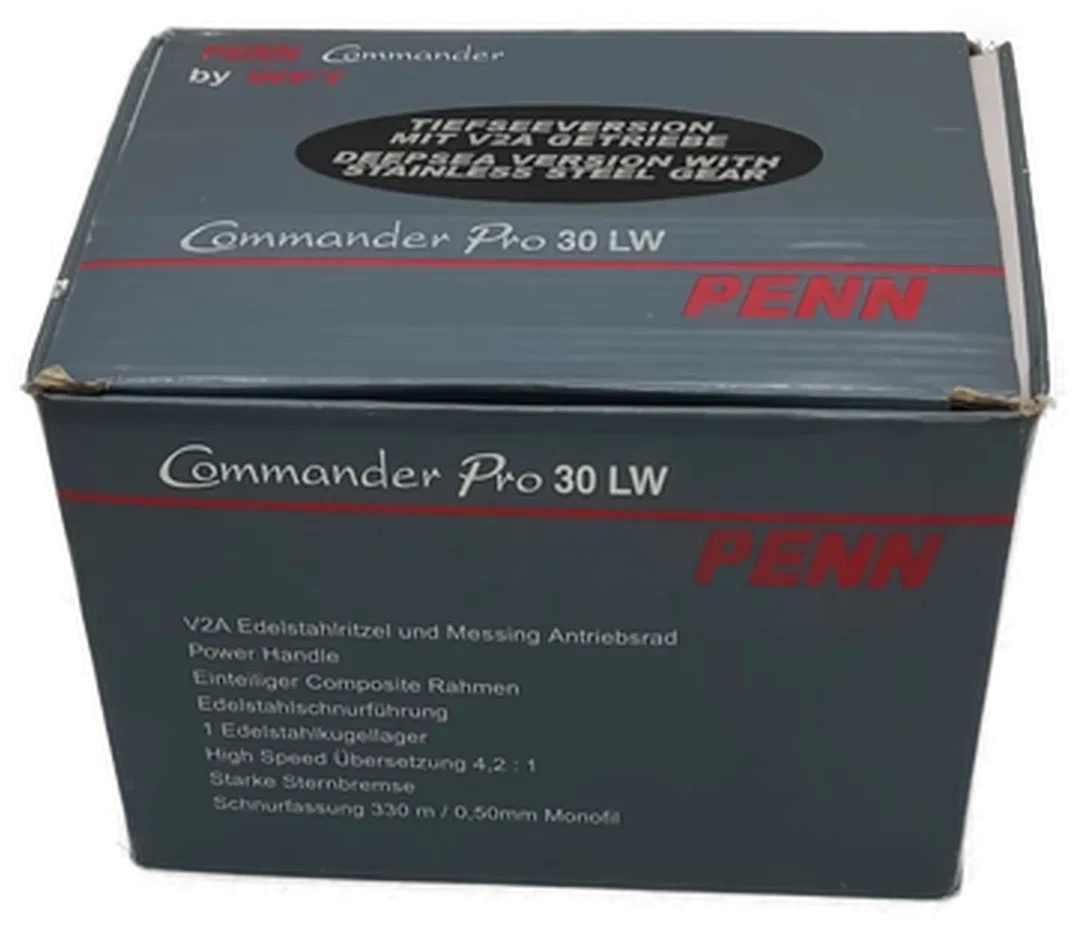 PENN Commander Pro 30 LW Tiefseeversion Angelrolle mit V2A-Getriebe – Bild 6