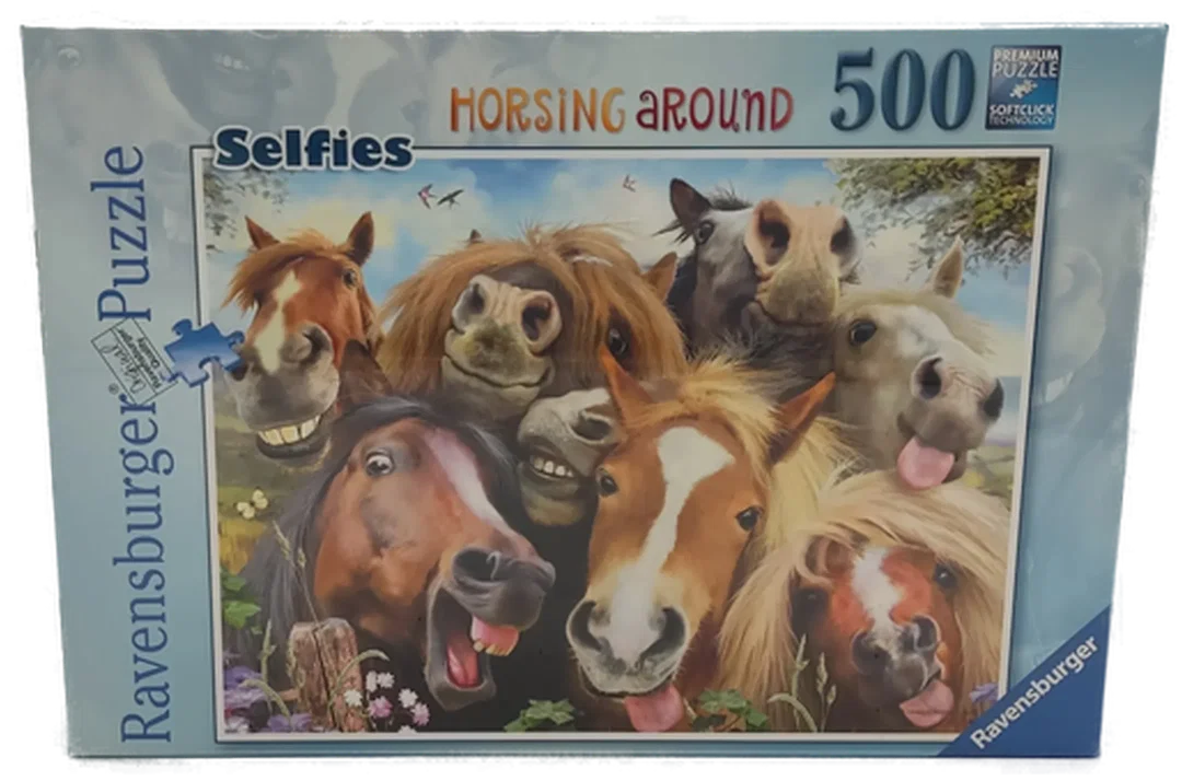 Ravensburger Puzzle Nr. 146956 Selfies Horsing Around 500 Stk. – Bild 2