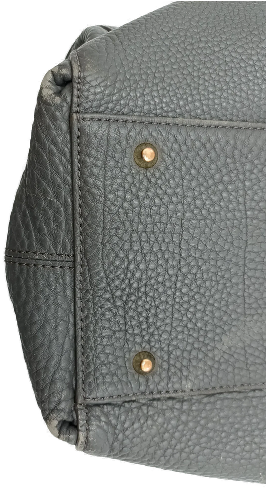 DKNY Damenhandtasche aus genarbtem Leder in Grau – Bild 12
